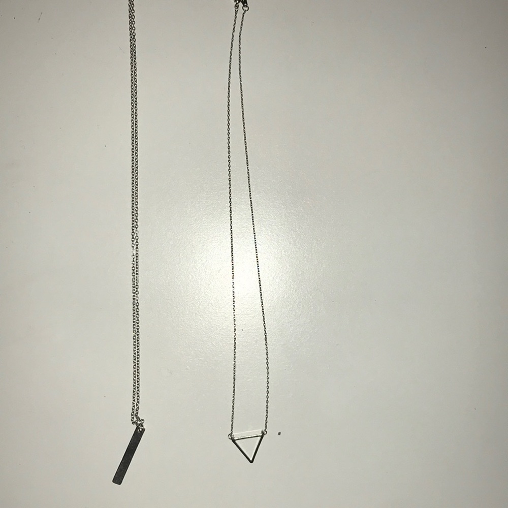 2 silver brandy Melville necklaces, both $5